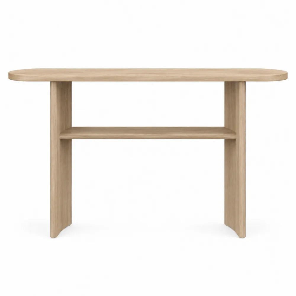 Consolle in legno di rovere chiaro 120x35x75 cm