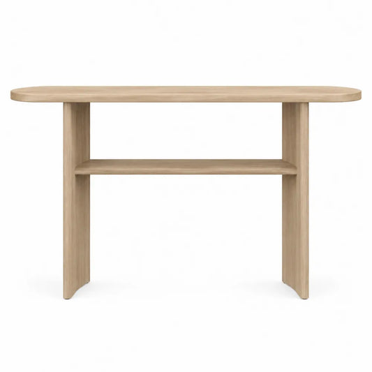 Consolle in legno di rovere chiaro 120x35x75 cm